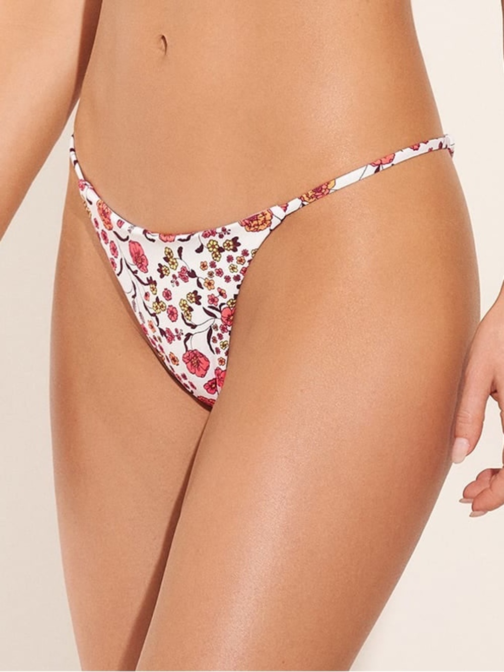 NWT MAAJI WILD FLOWER MICRO MINI SINGLE STRAP BIKINI BOTTOM Large MSRP $90